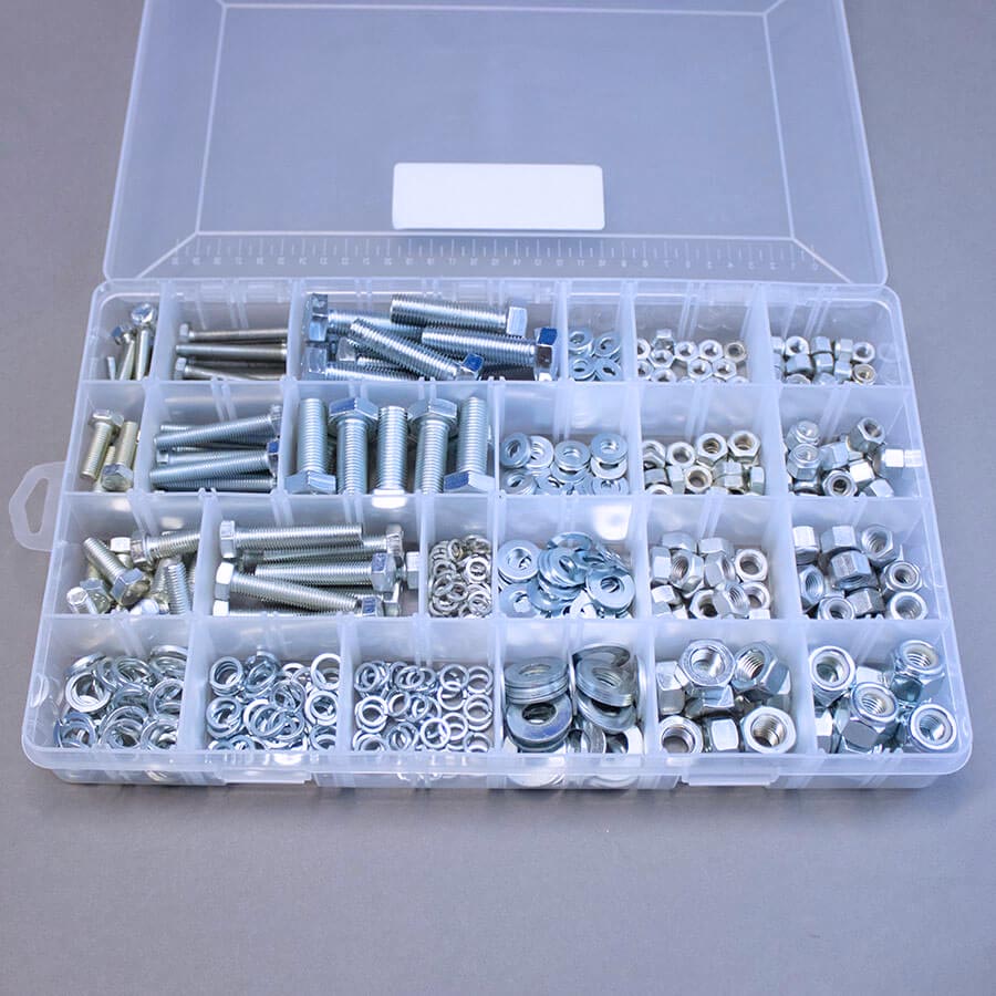 BSF Assorted Fasteners Pack Zinc Plated - 540 pieces