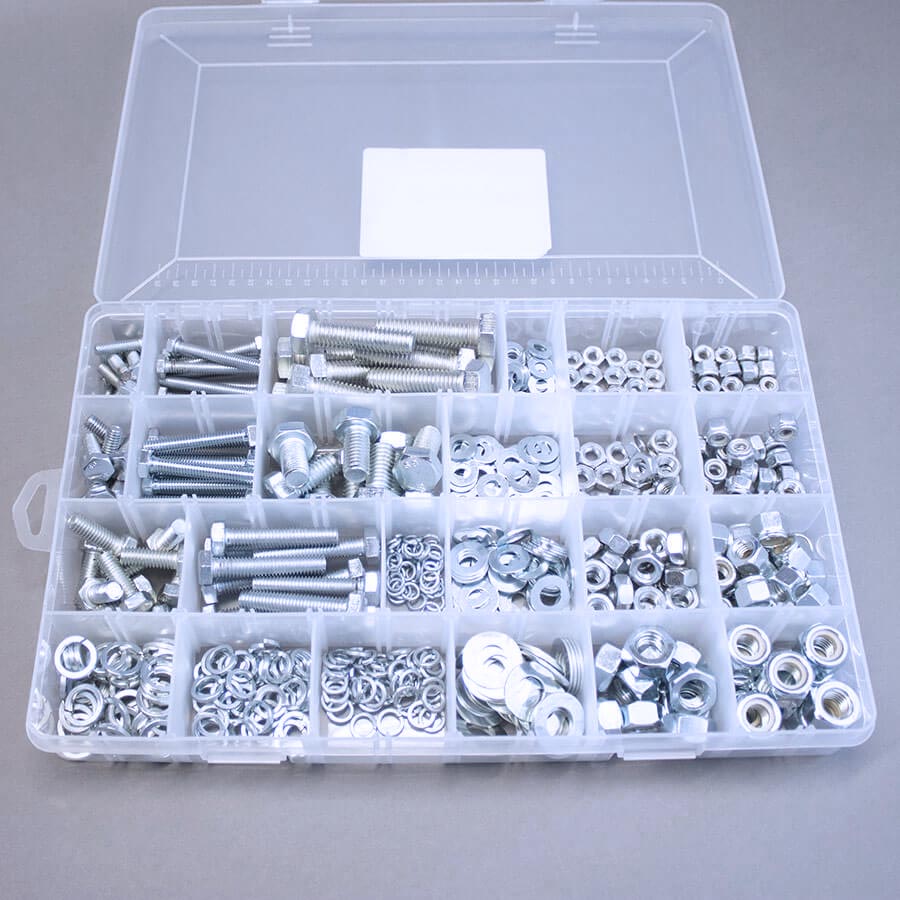 BSW Assorted Fasteners Pack Zinc Plated - 540 pieces