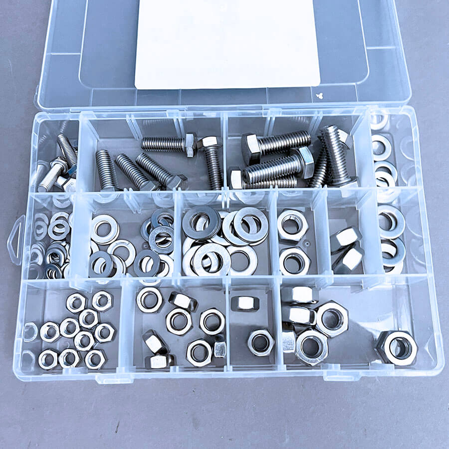M6-M10 Assorted Fasteners Pack Stainless- 105 pieces