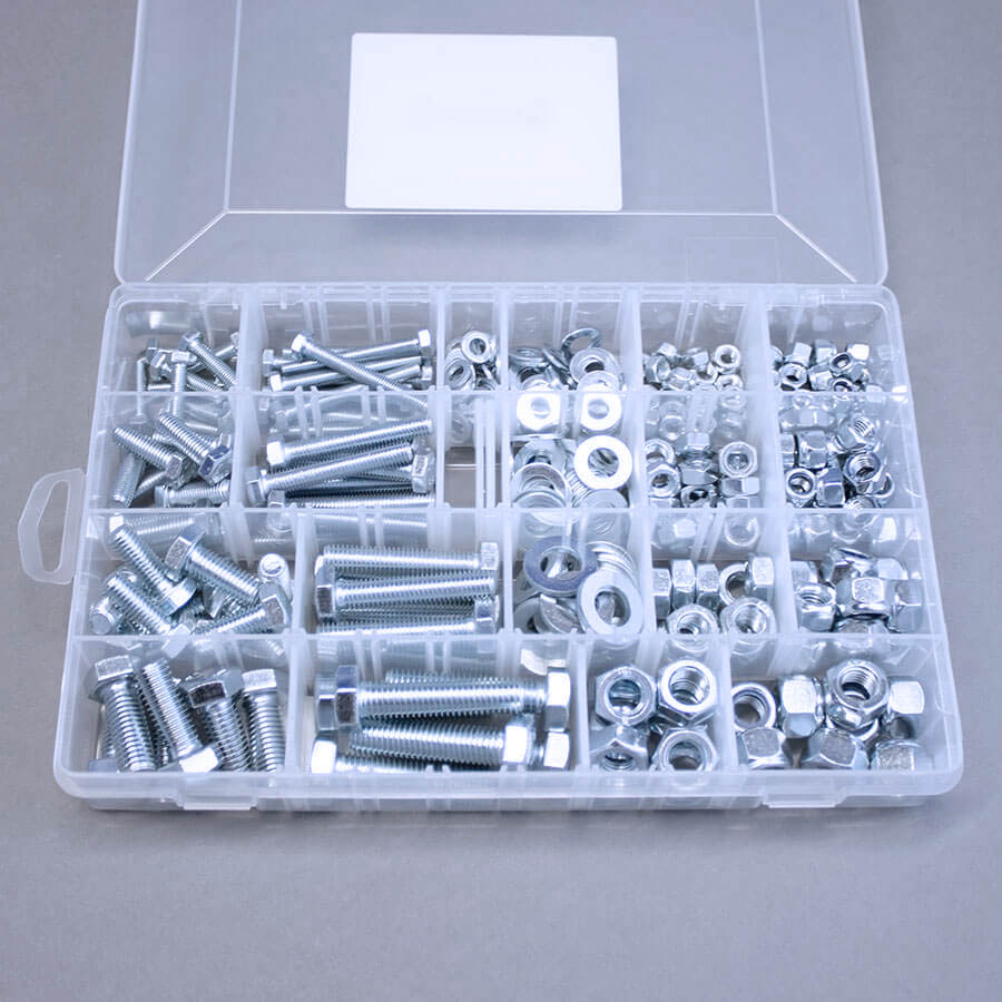 M6-M12 Assorted Fasteners Pack – 326 pieces