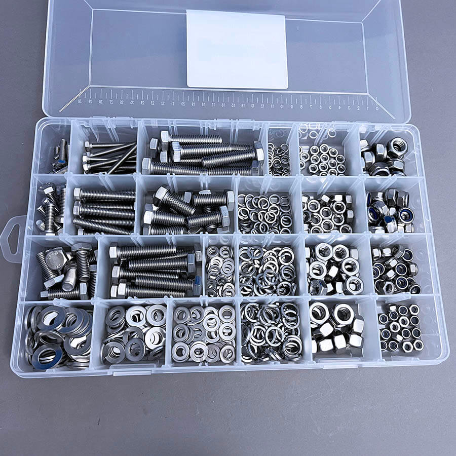 M6-M12 Assorted Fasteners Pack Stainless- 540 pieces