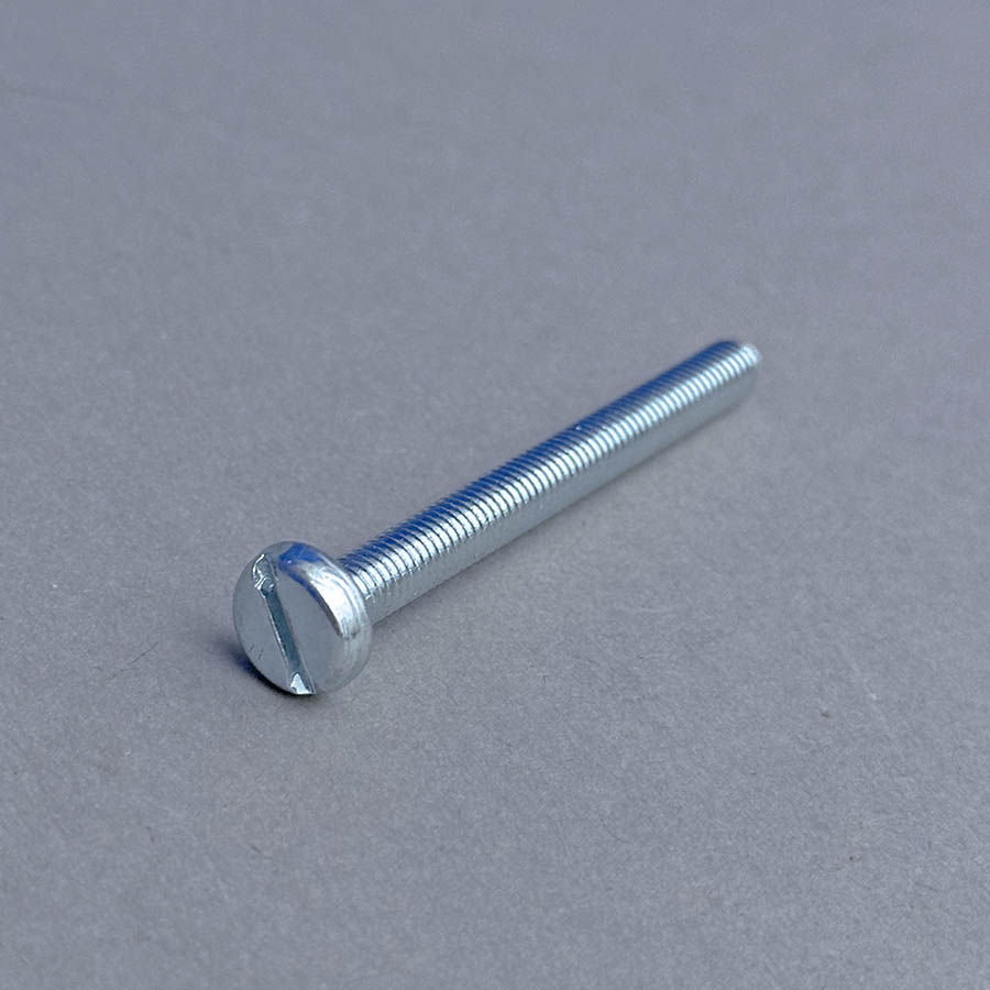 M2.5 x 25 Slot Pan Machine Screws Zinc Plated