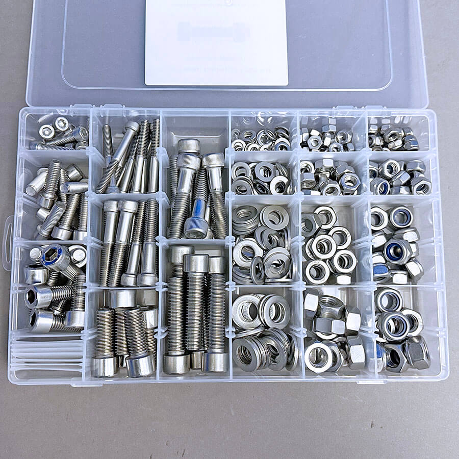 M6-M12 Socket Cap Assorted Fasteners Pack Stainless - 326 pieces