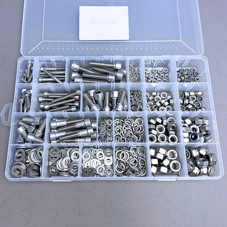 M6-M12 Socket Cap Assorted Fasteners Pack Stainless Steel - 540 pieces