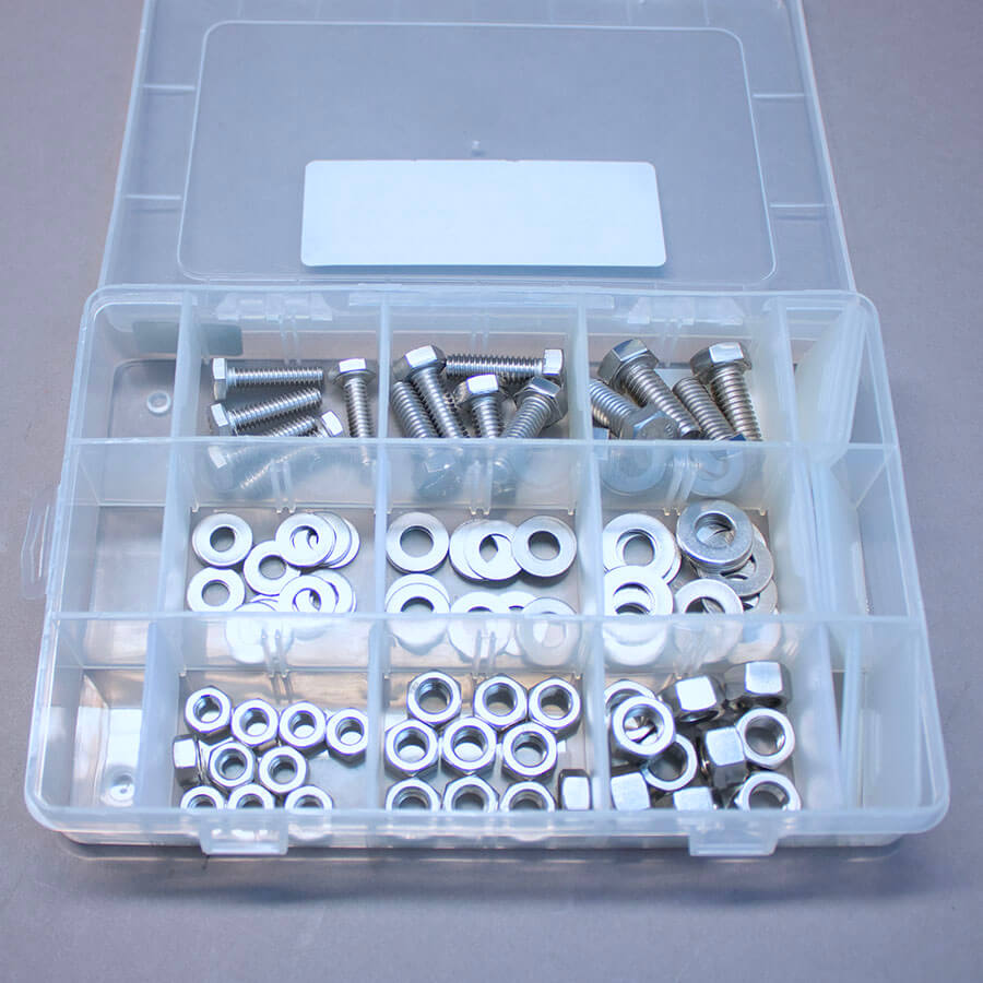 UNC Assorted Fasteners Pack Stainless - 105 pieces
