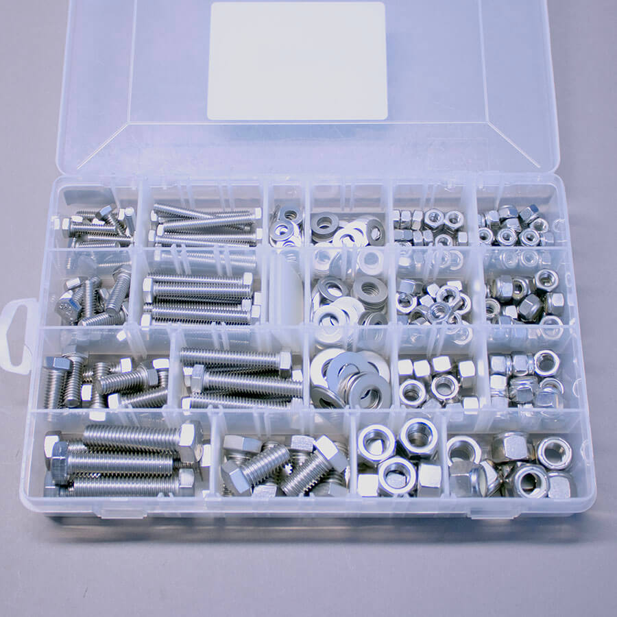UNC Assorted Fasteners Pack Stainless Steel - 326 pieces