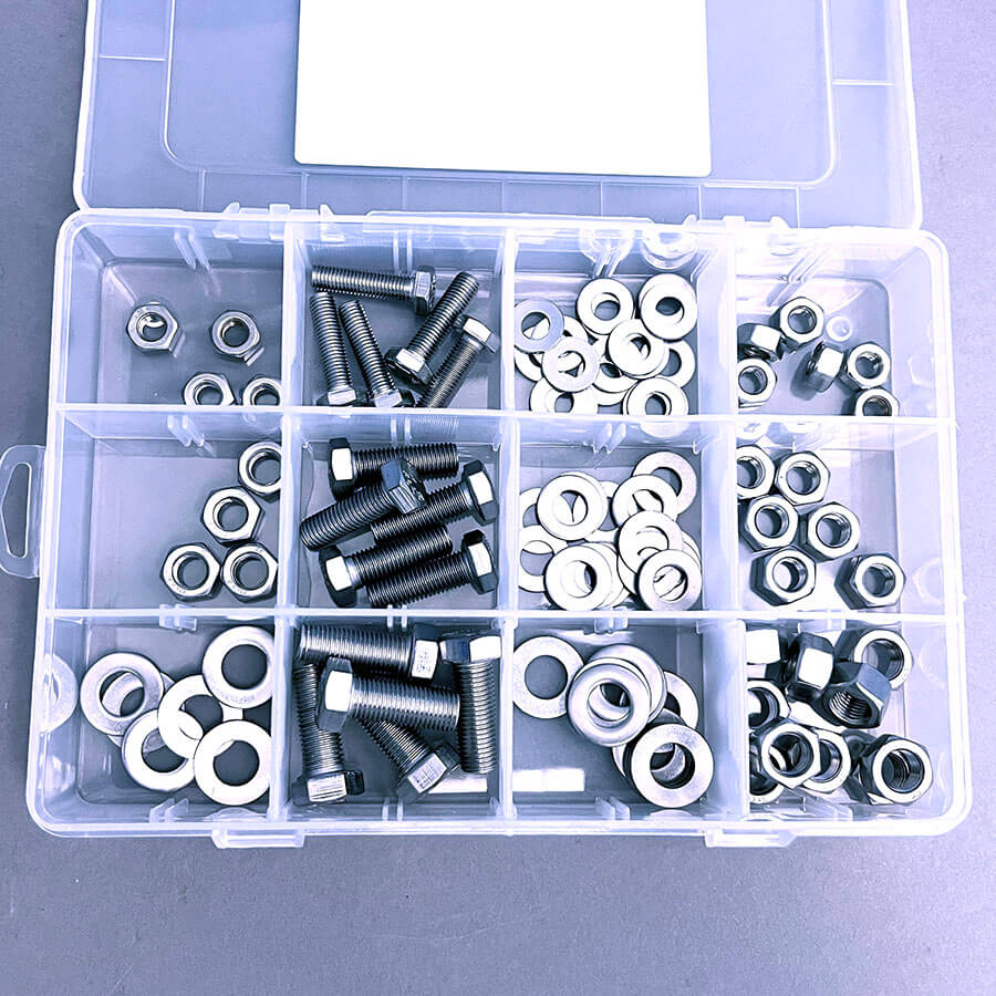 UNF Assorted Fasteners Pack Stainless - 105 pieces