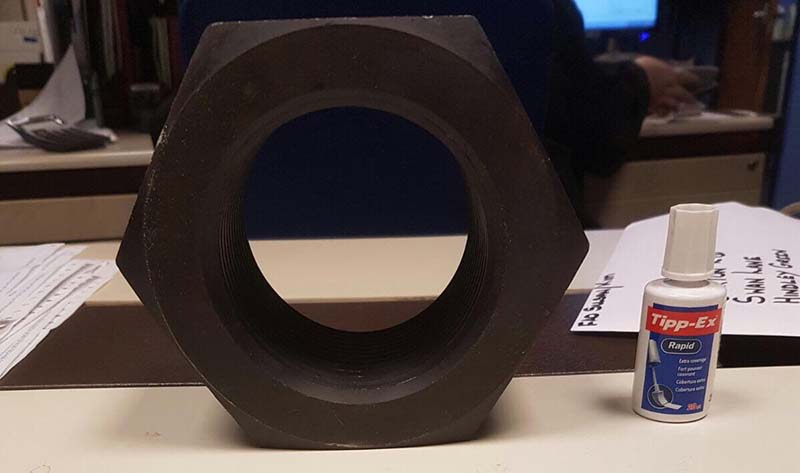 m100 x 6 hex full nuts