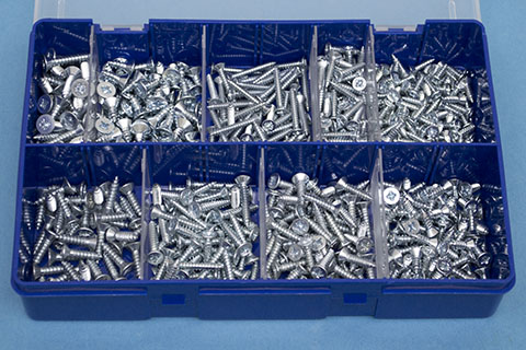 mixed kit of pozi csk self tapping screws