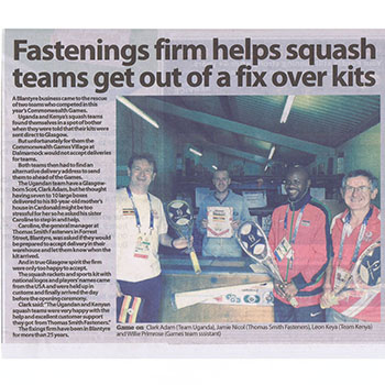 TSF Glasgow helps Commonwealth Games squash teams